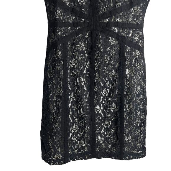 Bisou Bisou Black Lace Sleeveless Sheath Mini Dress Size 12 - Picture 5 of 9